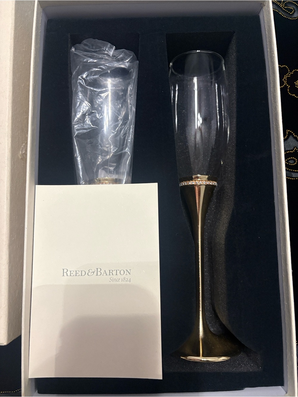 Reed & Barton Luxe Facets Gold Flute Set